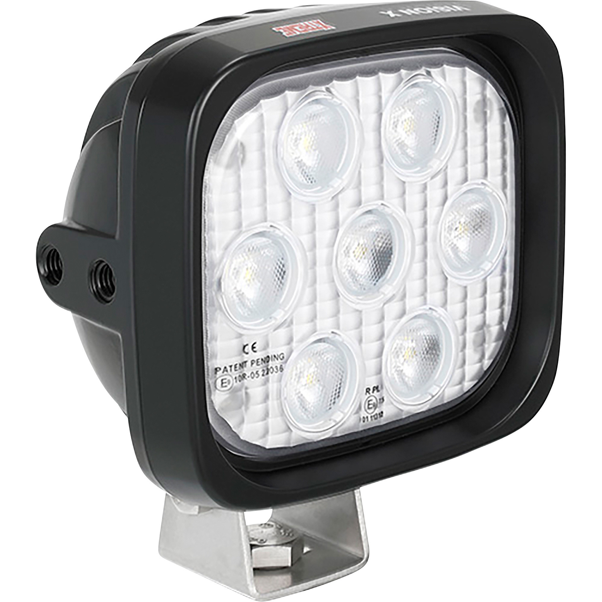 Vision X UMX LED Flood Light - 4.7in. Square, 7 LEDs, 60° Flood Beam, Clear Lens, Permanent Mount, Model# XIL-UMX4460